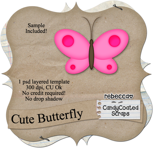 Mariposa 21 - Tag Templates (600x600), Png Download