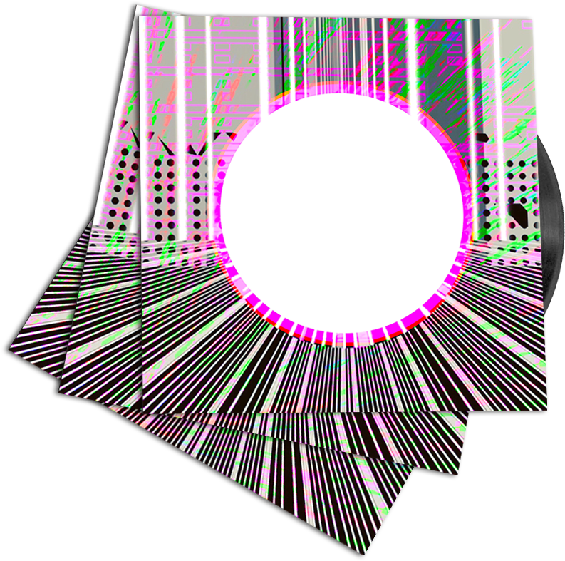 Vintage Triple Vinyl Record Mockup Tri4 - Circle (860x860), Png Download