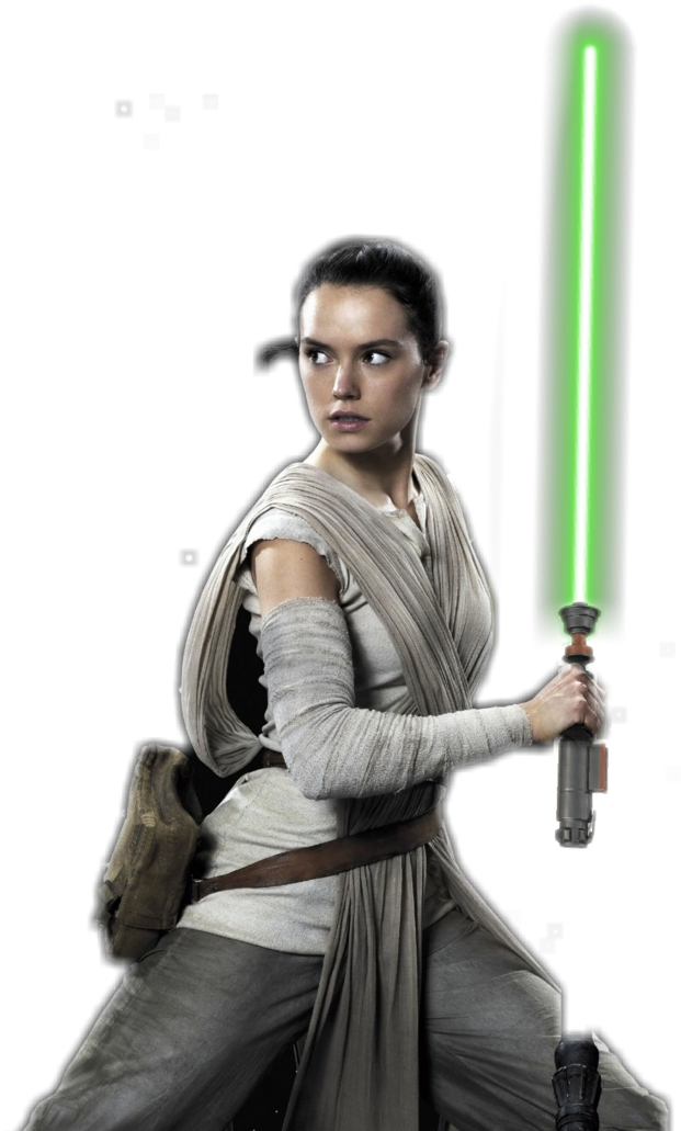 Green Lightsaber Png - May The Force Be With You Rey (771x1036), Png Download