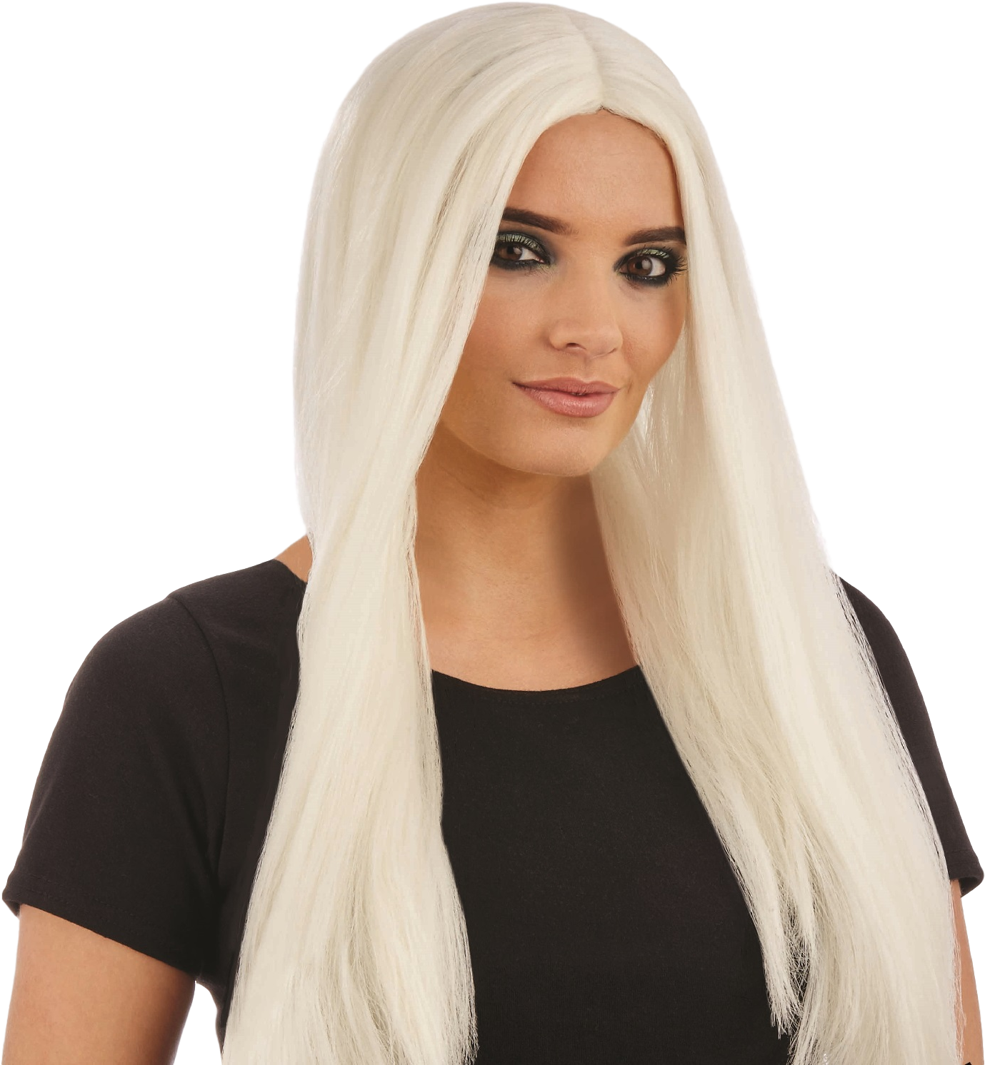 Details About Ladies Long Straight Blonde Glow In The - Blond (1426x1500), Png Download