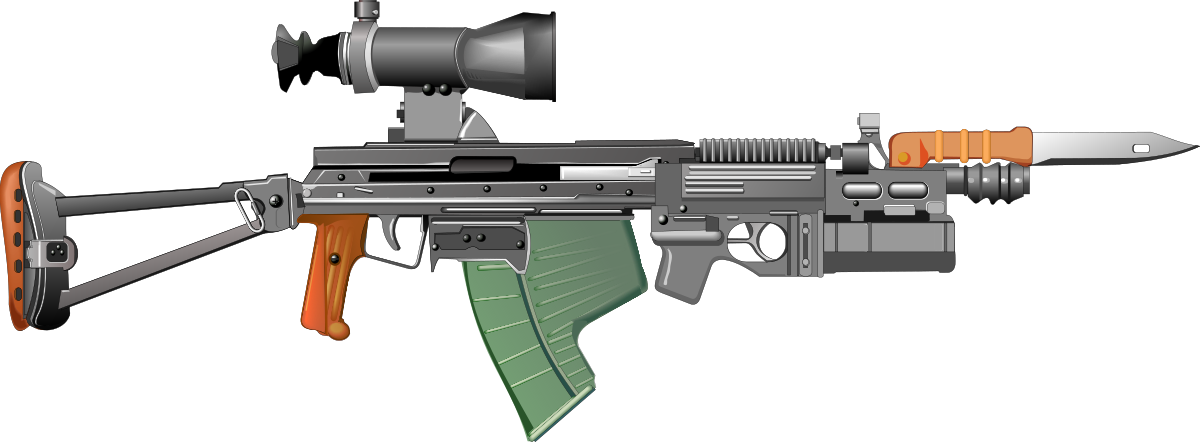 Asm-dt Amphibious Rifle - Asm Dt Amphibious Rifle (1200x442), Png Download