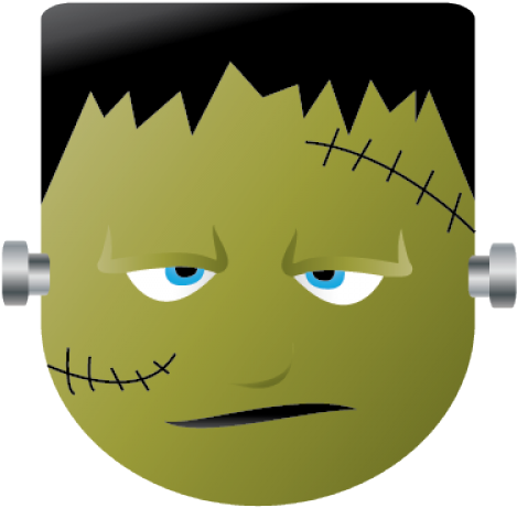 Lunar Clipart Scary - Cartoon (640x480), Png Download
