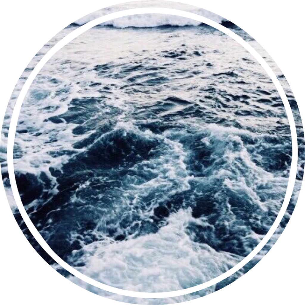#ocean #water #circle - Ocean Aesthetic (1024x1024), Png Download