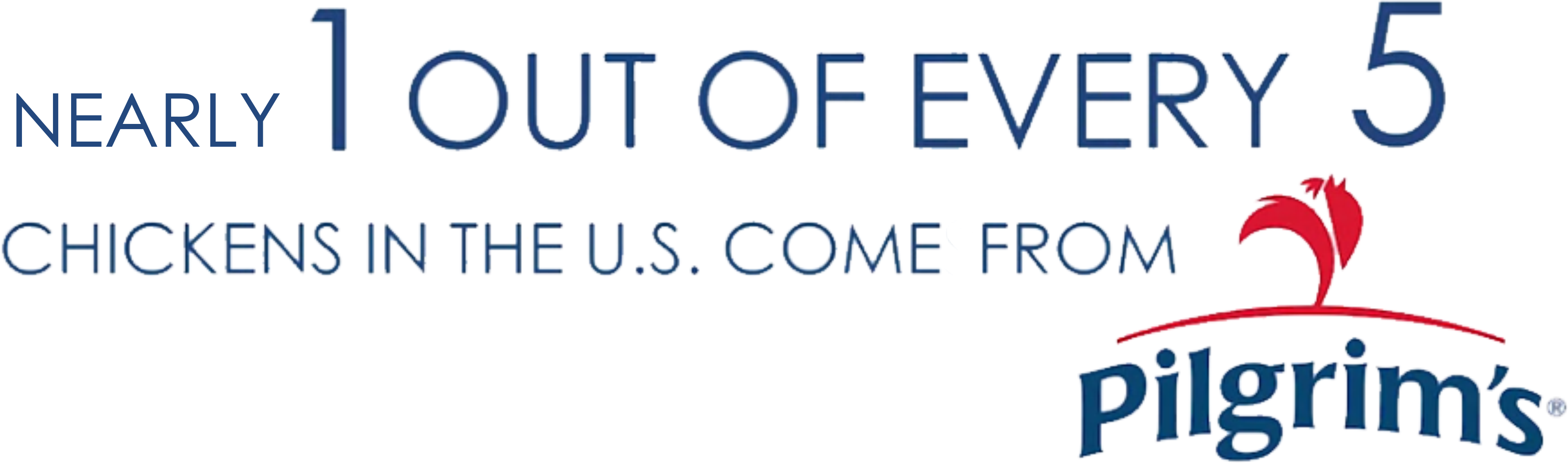 1 Out Of 5 Chickens In The Us Comes From Pilgrim's - Parallel (3650x1076), Png Download