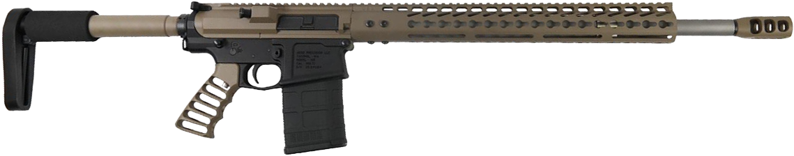 Guntec Usa Ultralight Skeletonized Aluminum Ar15 Pistol - Assault Rifle (1140x400), Png Download