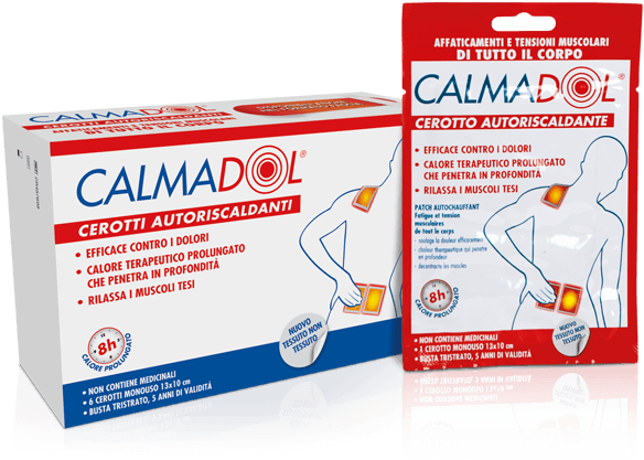 Calmadol Self Heating Patch Bandage Montefarmaco - Calmadol Cerotto Riscaldante (709x461), Png Download