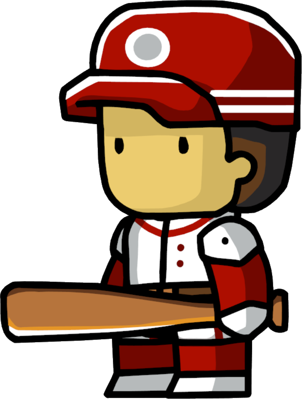 Baseball Player Male - Scribblenauts Baseball (618x816), Png Download