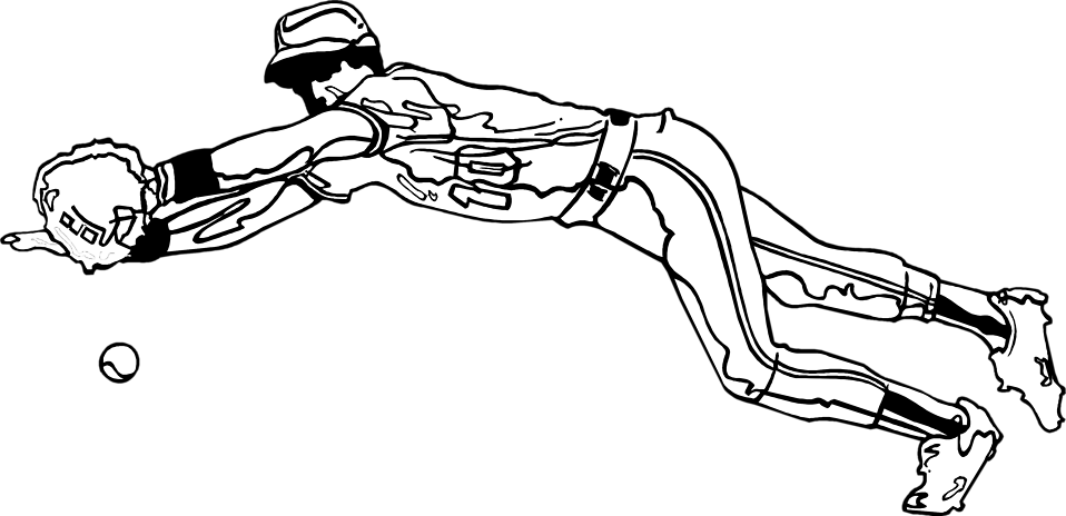 Download Free Printable Clipart And Coloring Pages - Baseball (958x464), Png Download