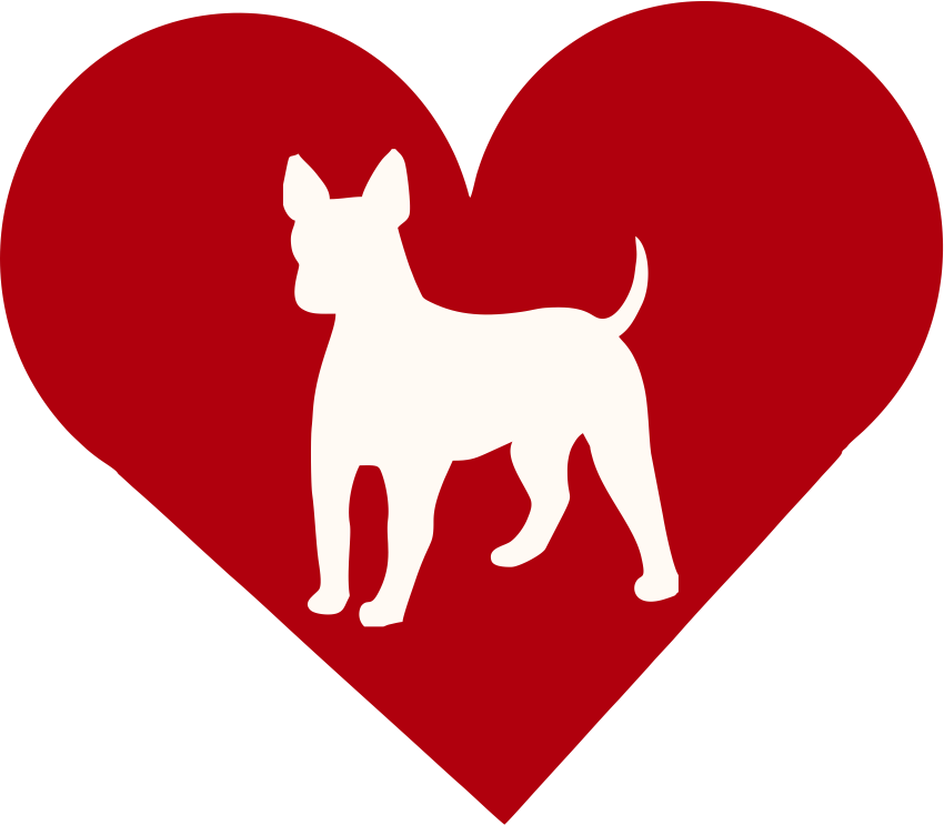 American Hairless Terrier In Heart Outdoor Vinyl Silhouette (850x743), Png Download
