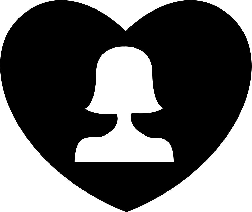 Woman Upper Silhouette In A Heart Comments - Portable Network Graphics (981x826), Png Download
