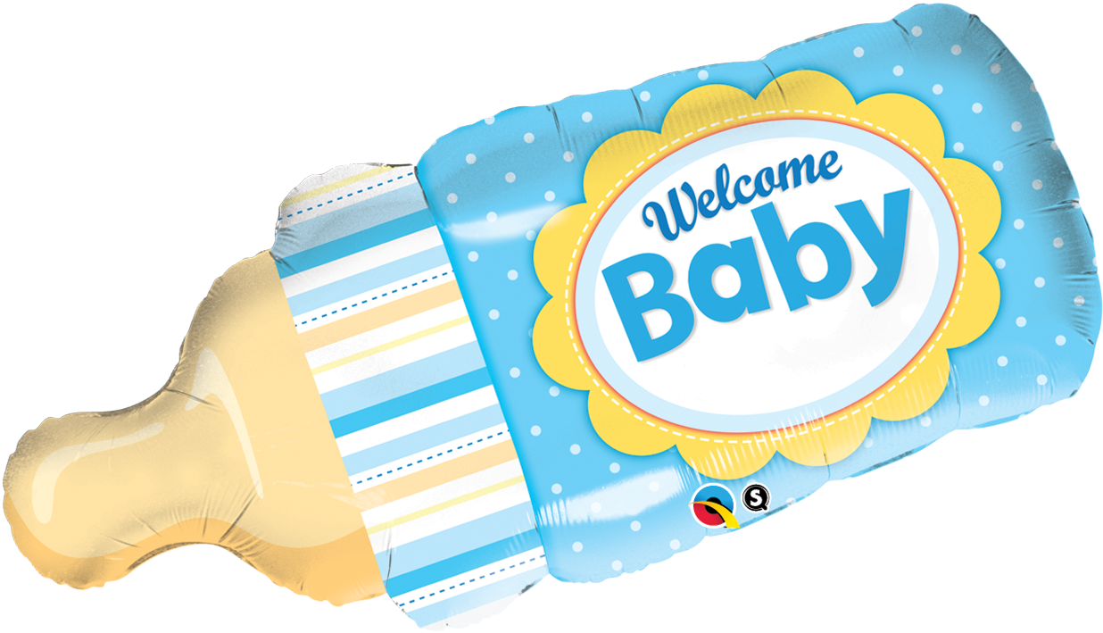 Welcome Baby Boy Balloon (1239x727), Png Download
