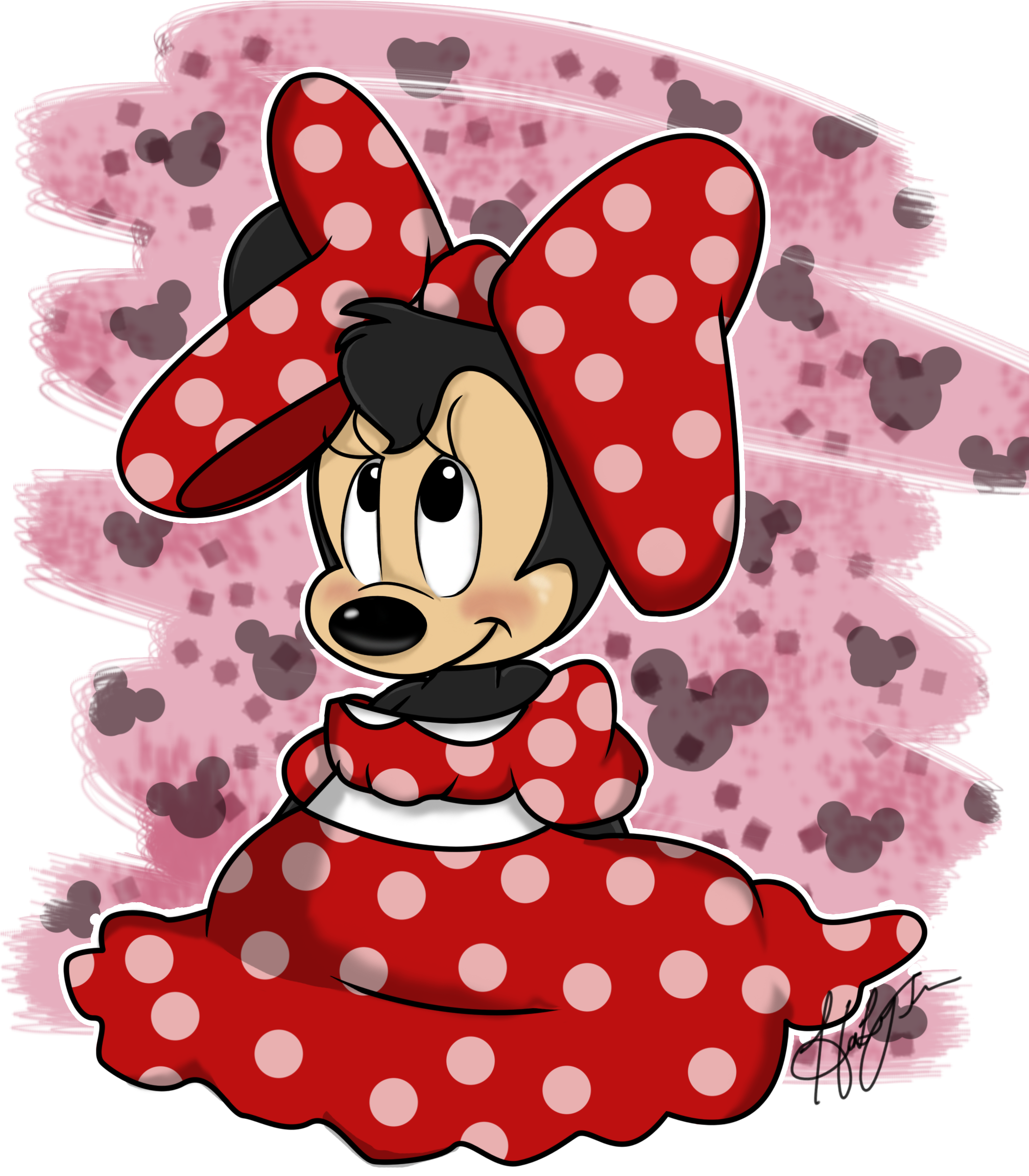 Maria Dressed As Minnie - Polka Dot (2120x2465), Png Download