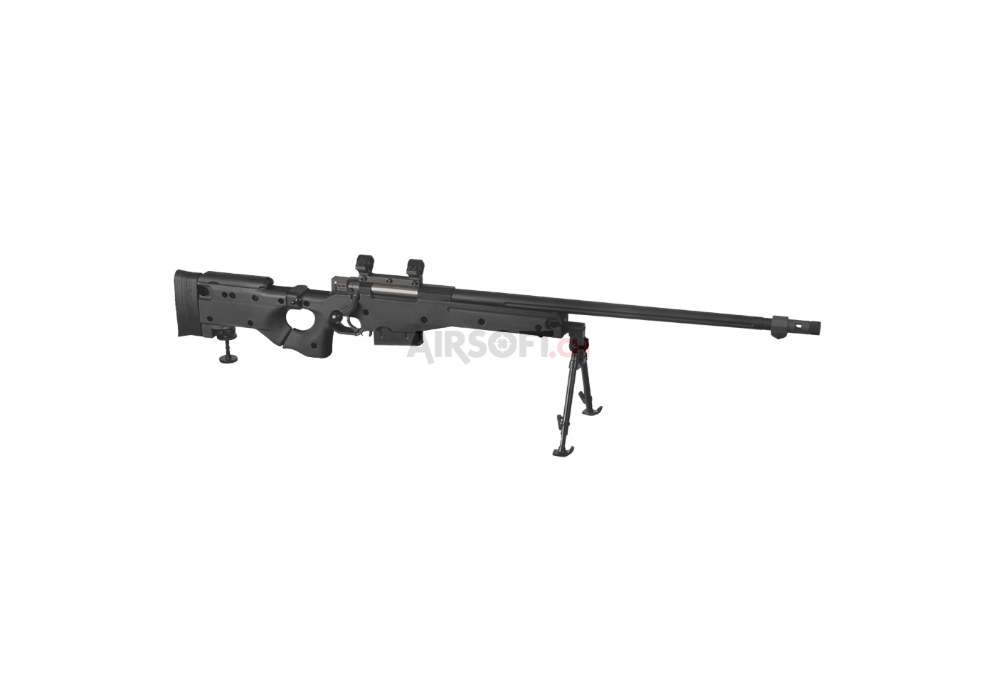 338 Bolt Action Sniper Rifle Black - Assault Rifle (1400x980), Png Download