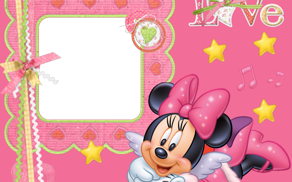 Marcos Para Fotos De Minnie ~ Marcos Gratis Para Fotografías - Wall Painting Of Minnie Mouse (1013x630), Png Download