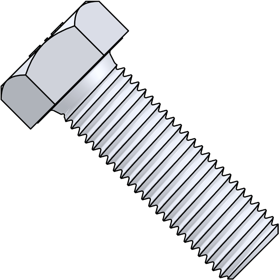 Tap Bolt, Zinc Plated - M16 Bolt Thread (990x990), Png Download