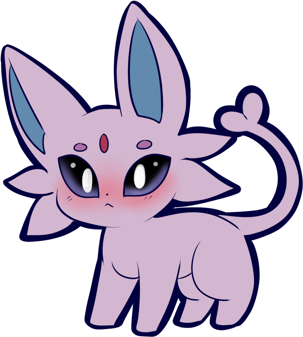 Smol Espeon - Kawaii Espeon (1420x1350), Png Download