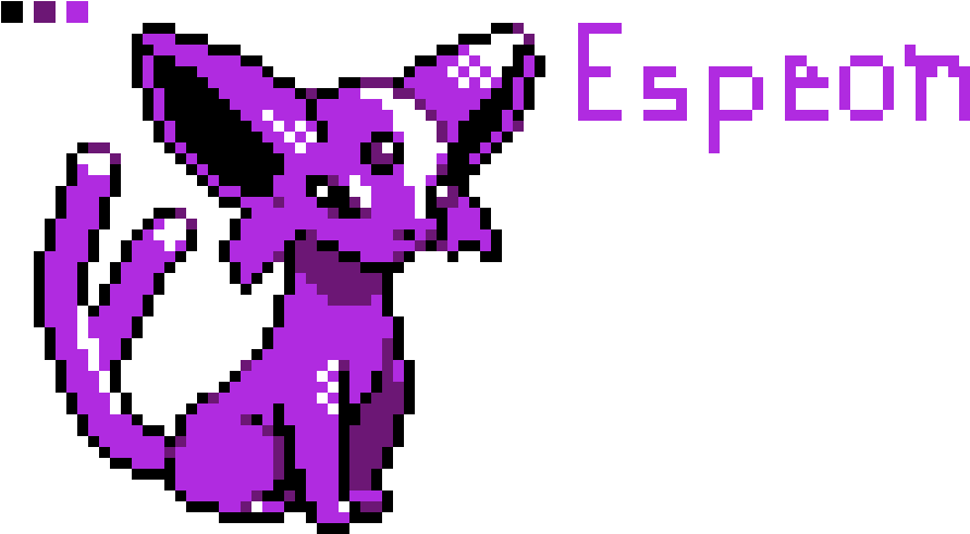 Espeon Direct Image Link - Pixel Art Pokemon Design (910x550), Png Download