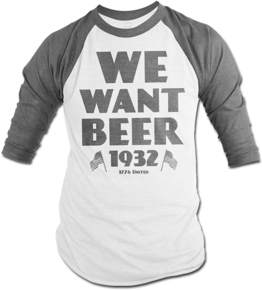 We Want Beer Jersey - Long-sleeved T-shirt (600x600), Png Download