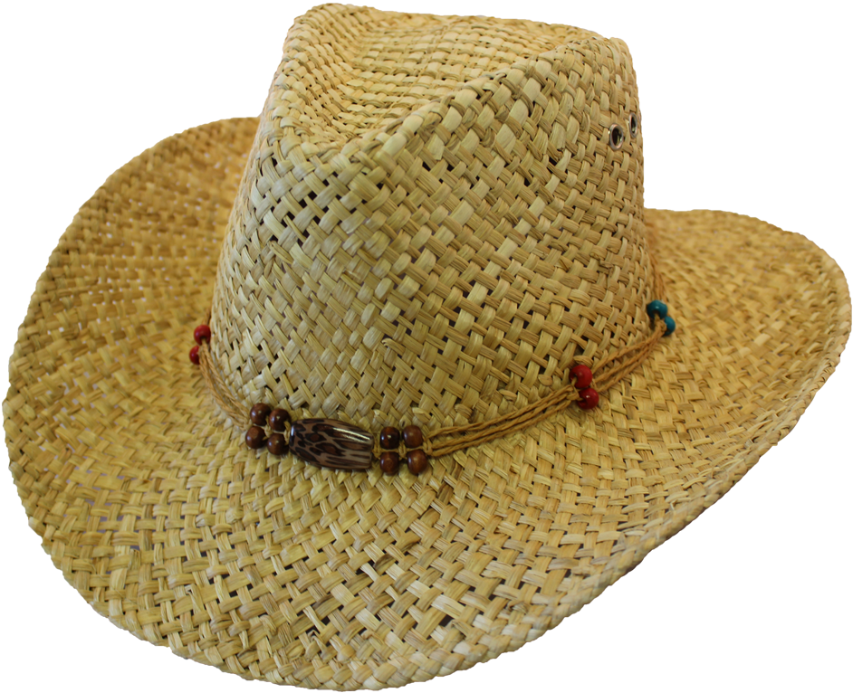Casual Rush Straw Hat In Leopard Bead - Cowboy Hat (960x801), Png Download
