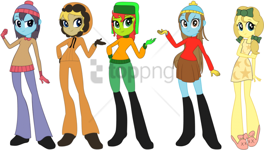 Free Png Download Equestria Girls South Park Png Images - Mlp Eg South Park (850x484), Png Download