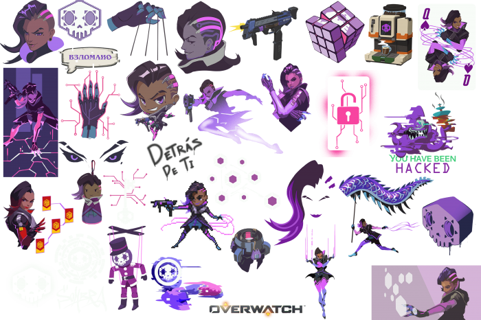 Overwatch Sombra Dva And Mercy (700x466), Png Download