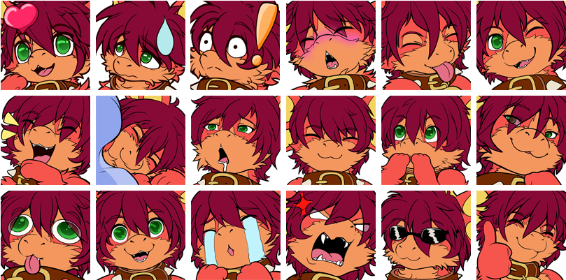 Chibity Emotes For Twitch/discord/telegram - Cartoon (824x416), Png Download