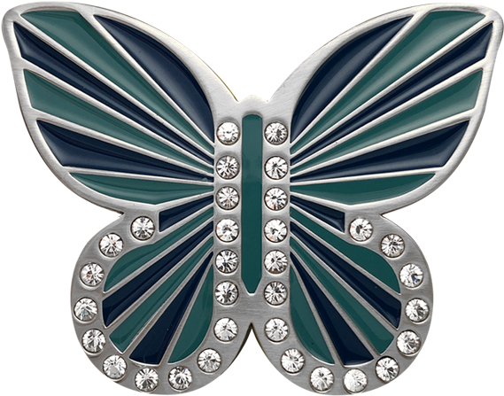 Aqua Blue Butterfly Buckle - Lycaena (568x568), Png Download