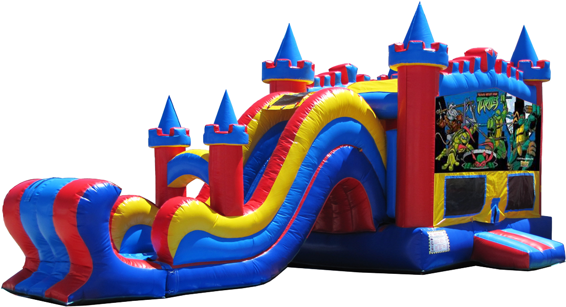 Ninja Turtles Bounce House Rental - Deluxe Bounce House (1334x948), Png Download