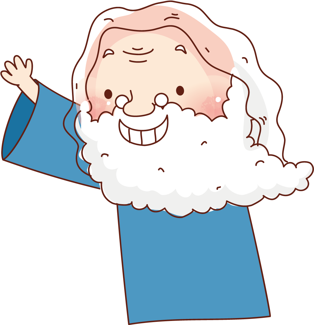 White Beard Grandfather Cartoons Clipart , Png Download - White Beard Grandfather Cartoon (1090x1127), Png Download