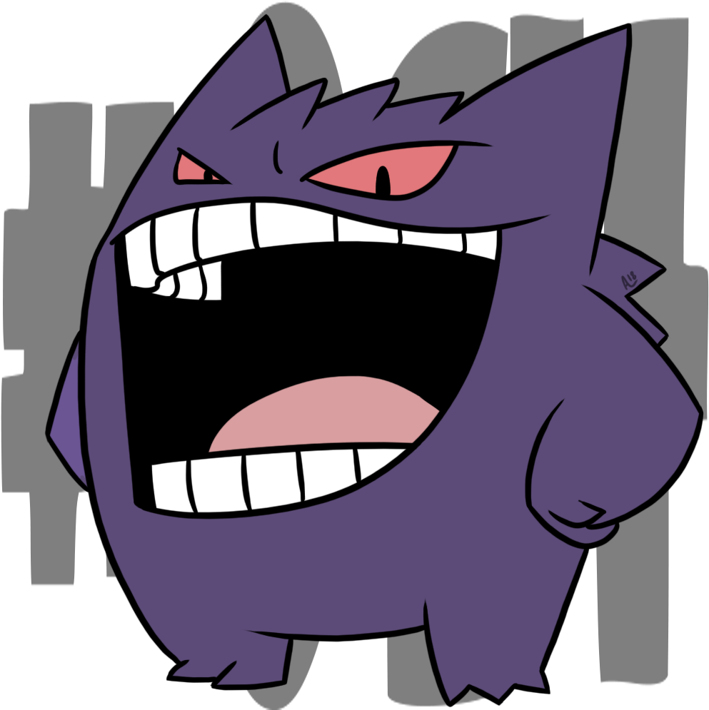 #gengar #pokemon #pokemonadaypic - Cartoon (1000x1000), Png Download