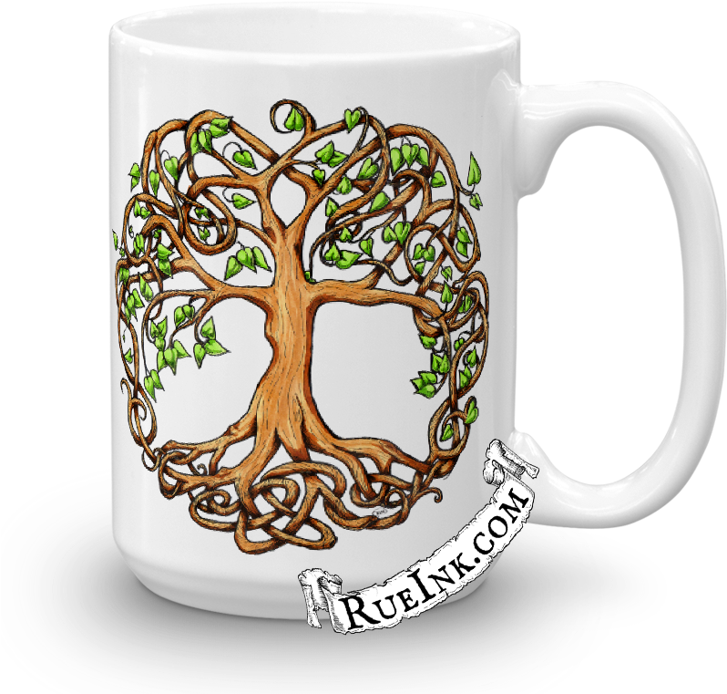 Druid Tree 15oz Mug - Mug (854x811), Png Download