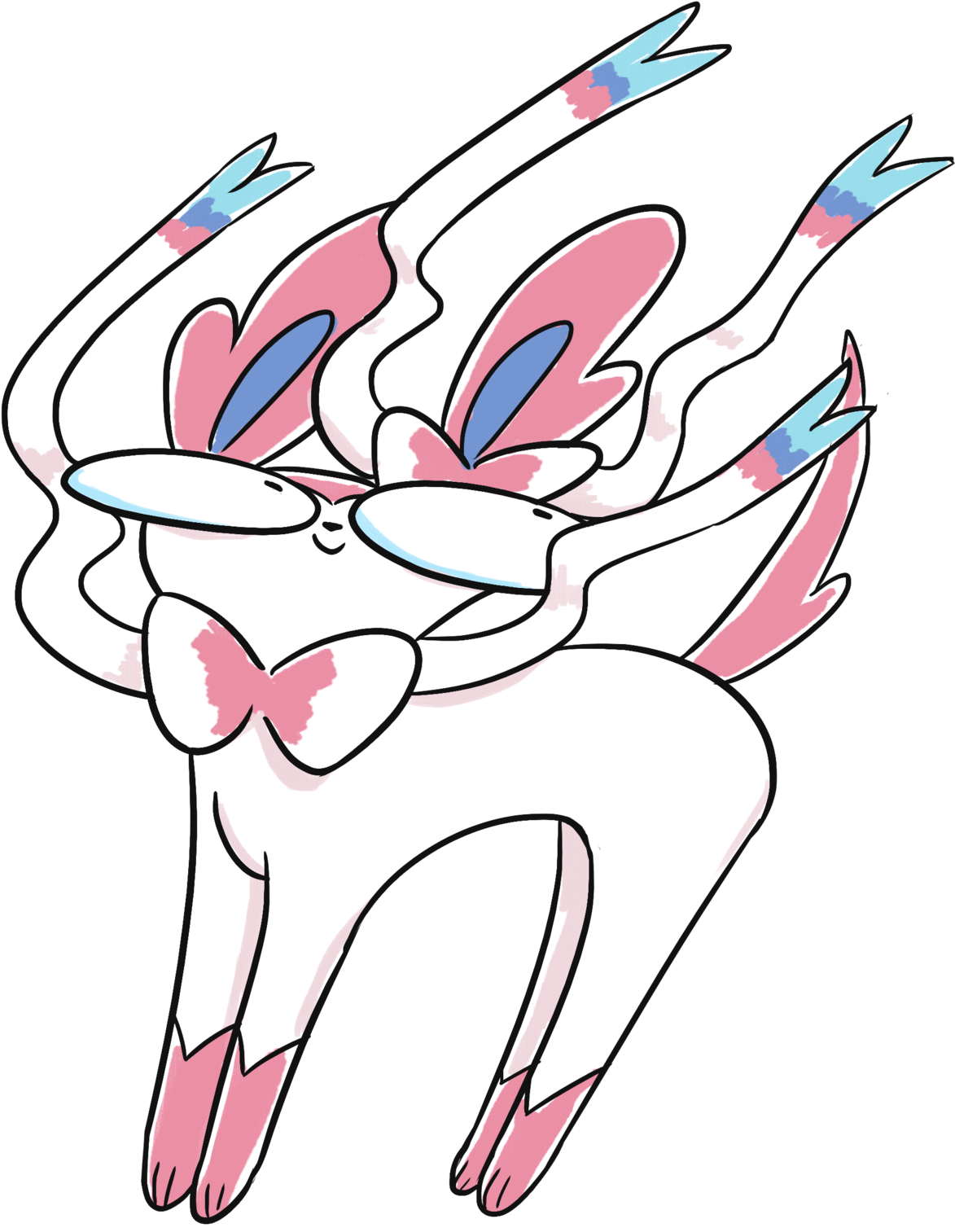 Tag - Sylveon - Cartoon (1280x1573), Png Download