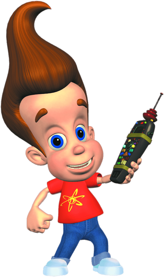 Jimmy Neutron Holding Remote - Jimmy Neutron (591x975), Png Download