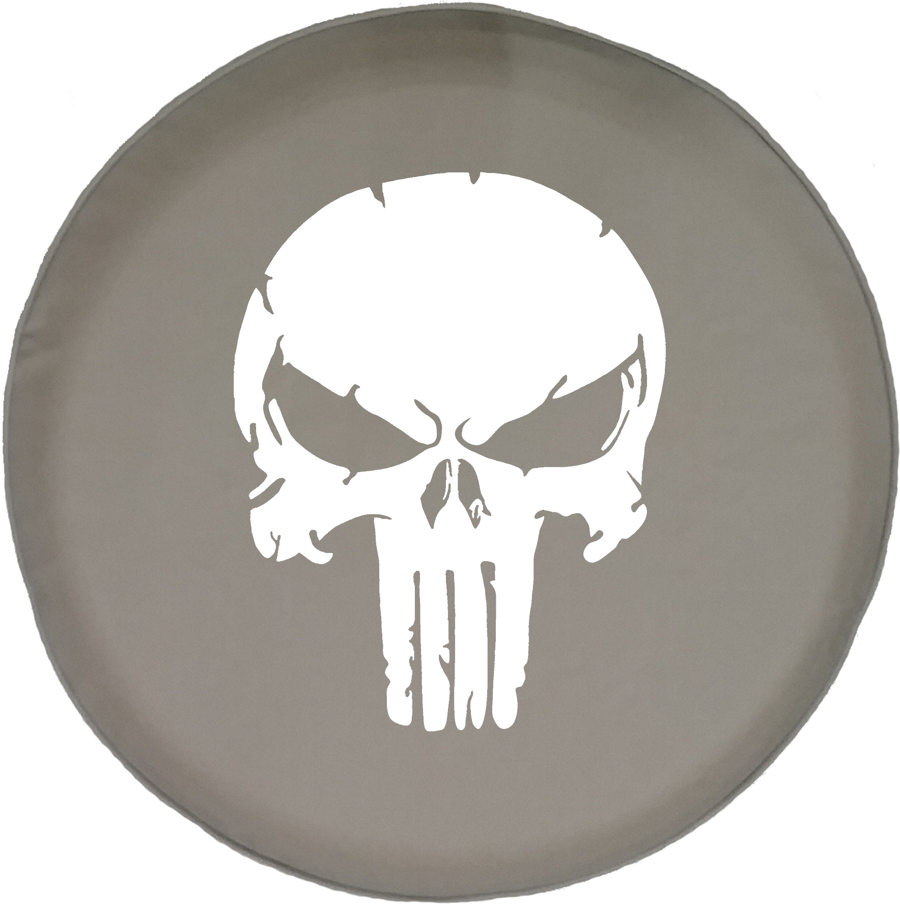 Cracked Punisher Skull With Angry Eyes Offroad Jeep - Punisher Skull On Car Hood (1768x1777), Png Download