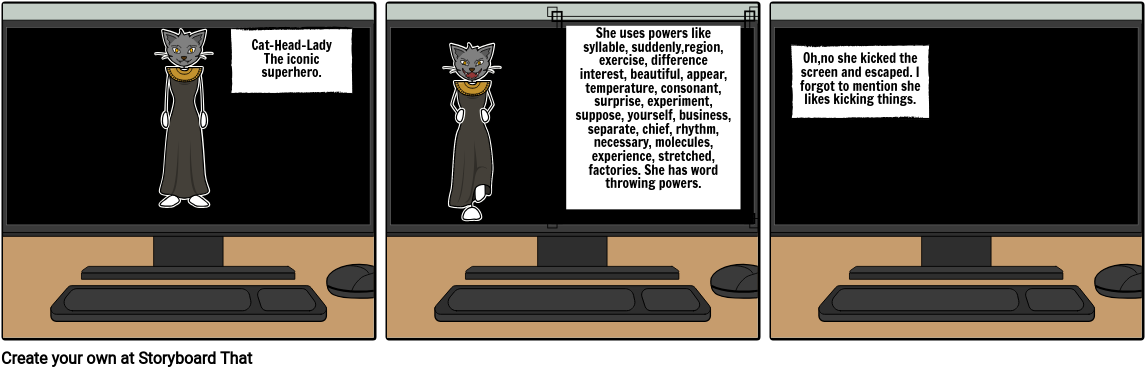 Cat Head Lady - Cartoon (1165x386), Png Download