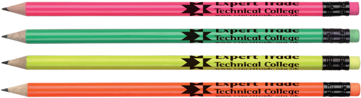 Promotional Fluorescent Pencils, Printed Fluorescent (722x722), Png Download