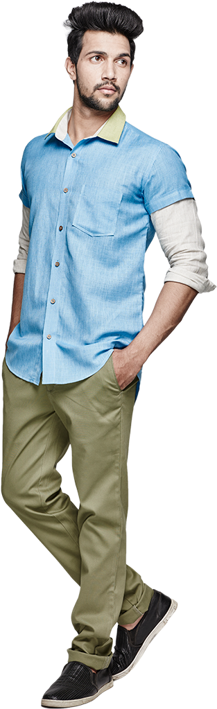 Model Shirt Pant Png (640x1060), Png Download
