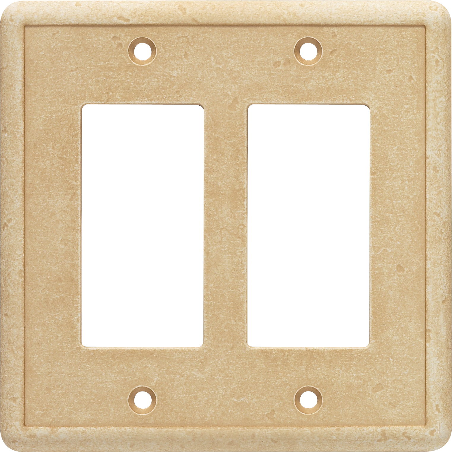 Double Gfci Wall Plate Sahara - Wood (1523x1523), Png Download