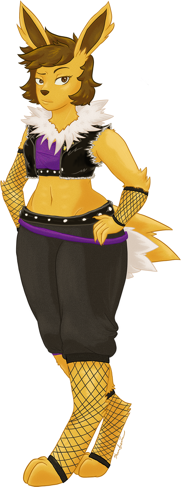 Jolteon Girl - Cartoon (800x1715), Png Download
