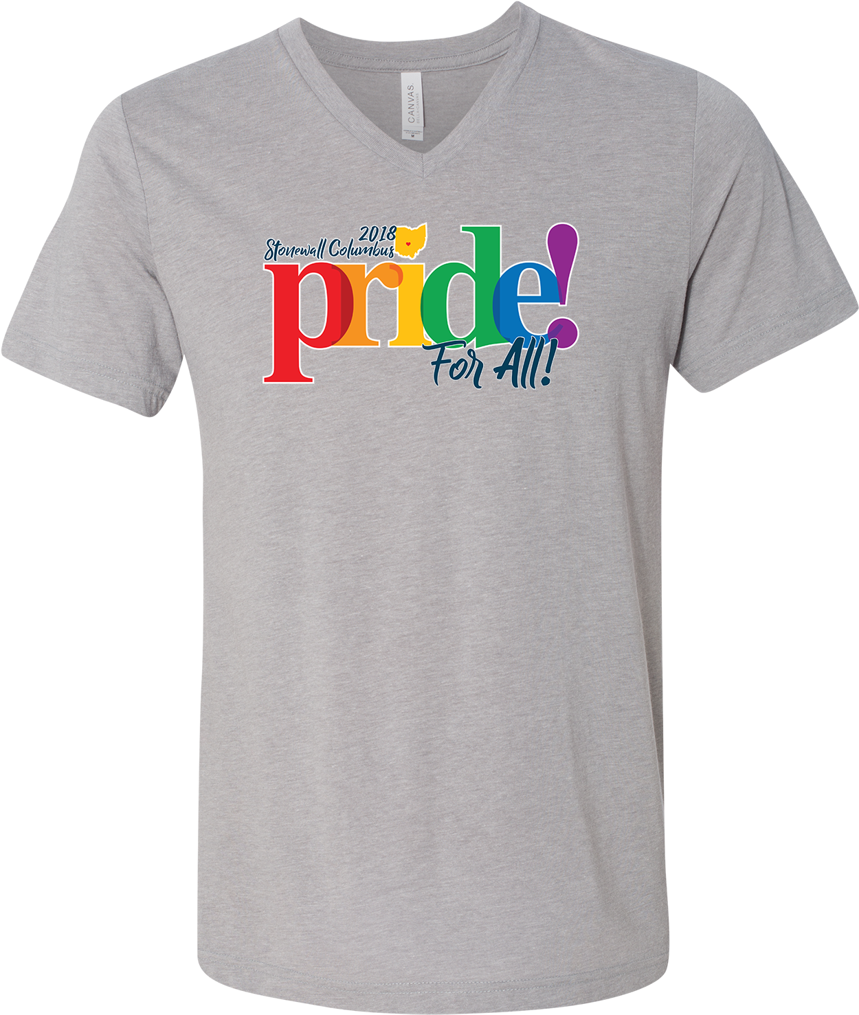 Official Stonewall 2018 Pride For All Athletic Grey - Active Shirt (1600x1600), Png Download