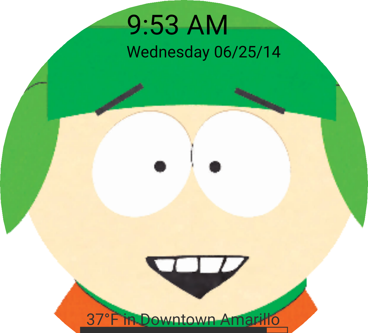Southpark Kyle Watch Face Preview (1280x1160), Png Download