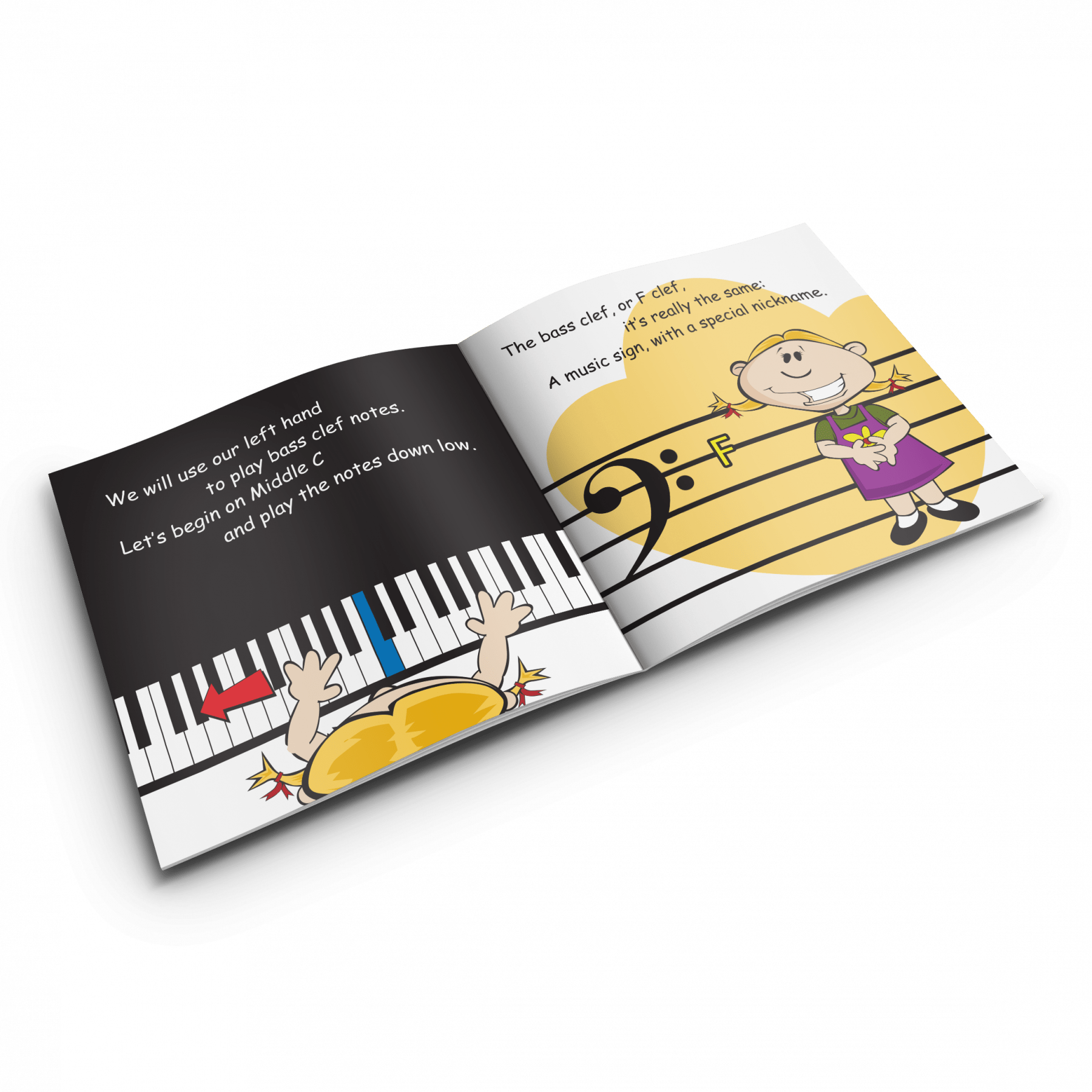 Melody Learns Bass Clef (1800x1800), Png Download