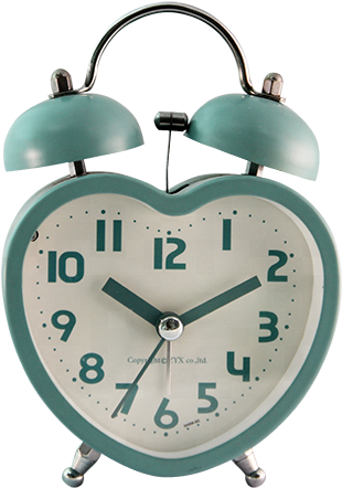 Heart Shaped Metal Twin Bell Alarm Clock, Wake Up Clock - Alarm Clock (567x567), Png Download