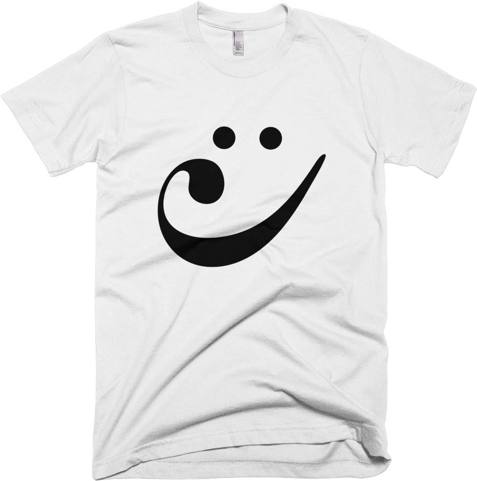 Happy Bass Clef Smiley T-shirt - Don T Panic It's Organic T Shirt (1000x1000), Png Download