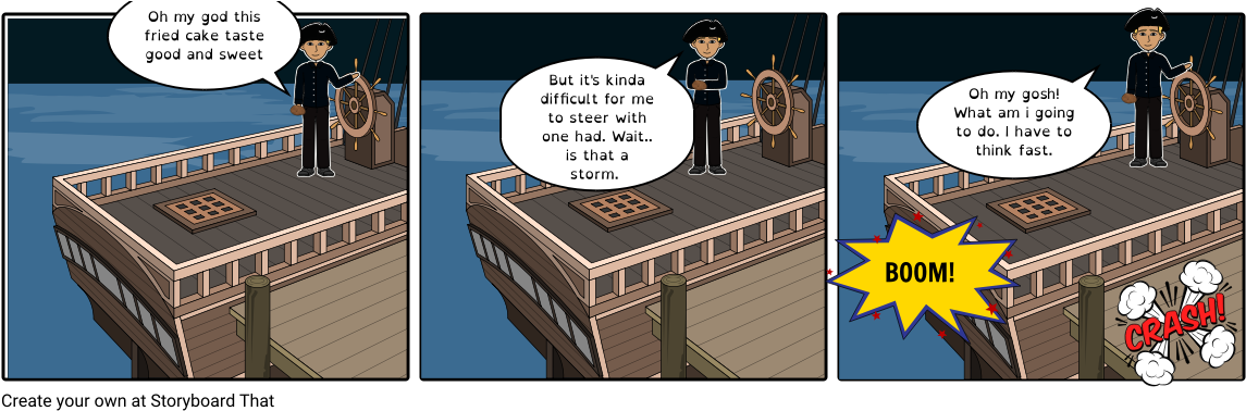 The First Doughnut - Cartoon Battle Of Jutland (1164x385), Png Download