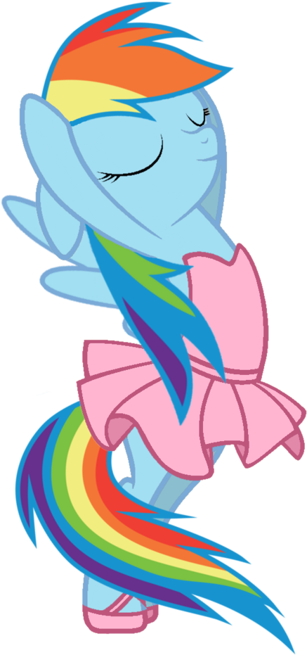 Rainbow Dash On Ballerina - Mlp Rainbow Dash Ballerina (1024x1041), Png Download