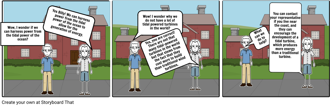 Tidal Power - Cartoon (1164x385), Png Download