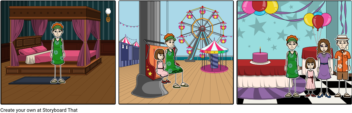 Grandma's B-day - Cartoon (1164x385), Png Download