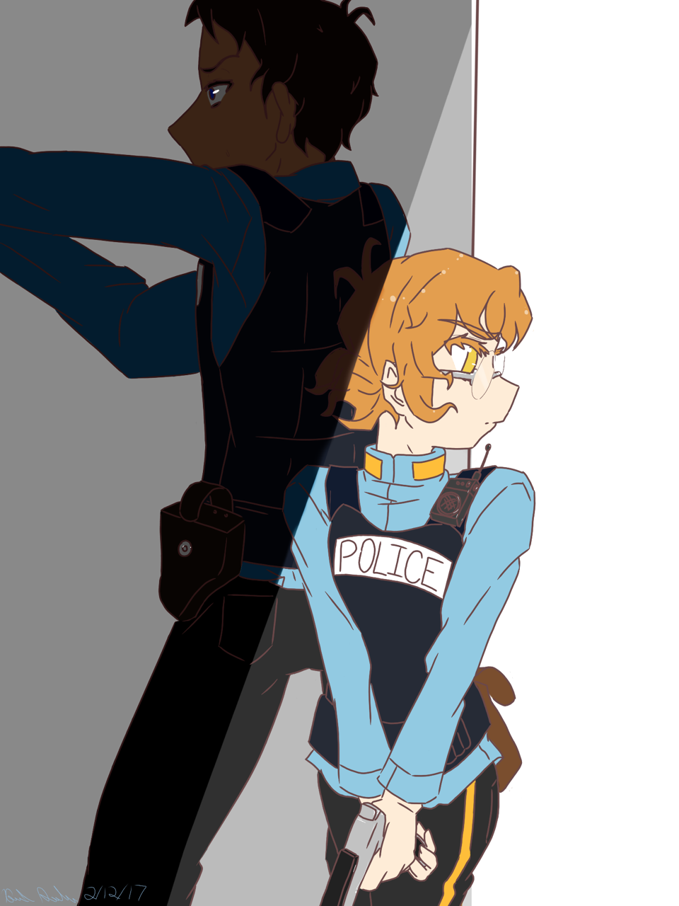 Lance And Pidge As Police Officer Cops From Voltron - Police Officer Lance Voltron (960x1280), Png Download