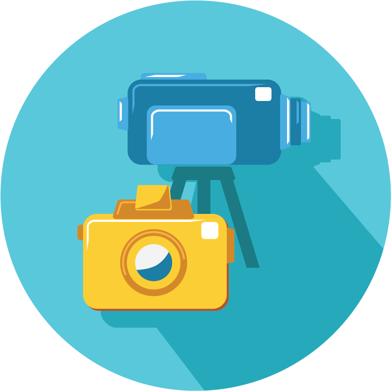 Video And Photography - Illustration (813x813), Png Download